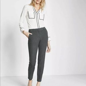 EXPRESS CHARCOAL MID RISE COLUMNIST ANKLE PANTS